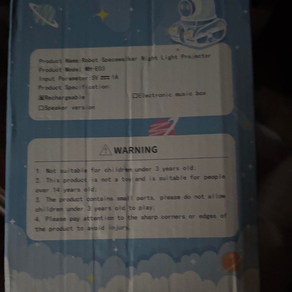 Robot Spacewalker Night Light Projector - Black and Green - Picture 3 of 3